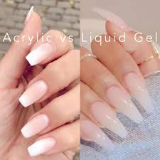 Acrylic Nails Vs Liquid Hard Gel Hard Gel Nails Liquid Gel Nails Gel Nails Pictures