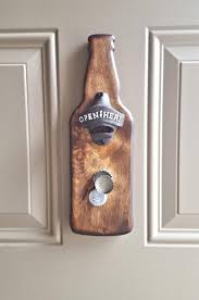 Handmade rustic wooden six pack tote/carrier. Hand Crafted Solid Pine Bottle Opener Wood Bottle Opener With Magnetic Cap Catcher And Optional Magnetic Mount In 2020 Wood Bottle Opener Wood Bottles Bottle Opener Wall
