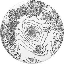 Amazon Com Mt Fuji Topo Map Contour Lines Summit Peak Black On White Popsockets Popgrip Swappable Grip For Phones Tablets
