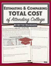 Estimating Comparing Total Cost Of College W Google Digital Distance Learning Math Lessons Middle School Math Tutoring Activities Maths Activities Middle School