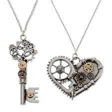 Maybe you would like to learn more about one of these? Steampunk Influenced His And Hers Necklace Set