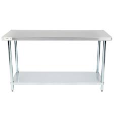 Regency 24 X 60 18 Gauge 304 Stainless Steel Commercial Work Table With Galvanized Legs And Undershelf Stainless Steel Work Table Work Table Galvanized
