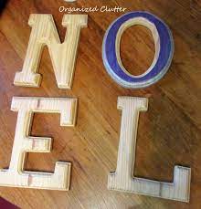 Thrift Shop Wooden Letters and Junk Wood Become a Christmas Sign -  Organized Clutter