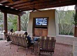 If you have limited space﻿, consider our favorite small patio ideas for inspiration. Outdoor Tv Enclosure Ideas Take The Entertainment Outdoors