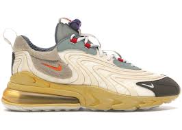 The playstation logo on one sole of the shoes. Nike Air Max 270 React Eng Travis Scott Cactus Trails Ct2864 200