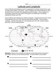Latitude And Longitude Worksheet Map Skills Worksheets Map Skills Geography Worksheets