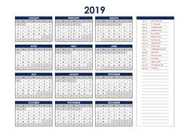 Online calendar is a place where you can create a calendar online for any country and for. 2019 Excel Calendar Download Free Printable Excel Templates
