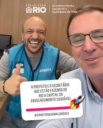 Para fechar esse dia tão especial para nossa melhor idade, com esse cara  que vem me dando toda a condição, e liberdade de trabalhar para fazer do  Rio 'A Cidade Amiga da