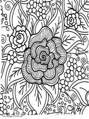To use as coloring pages, print out the file on white a4 or letter size paper. 130 Flower Coloring Pages For Adults Free