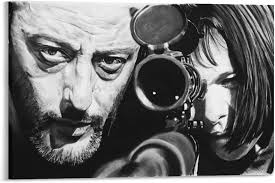 Léon The Professional Jean Reno Natalie Portmansni Persartwork Monochrome Leon  Wall Art Picture Painting Poster Canvas Print Posters Artworks Bedroom  Living Room Decor (Frame,12"X18") : Amazon.ca: Home