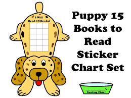 Puppy 15 Books To Read Sticker Chart Set
