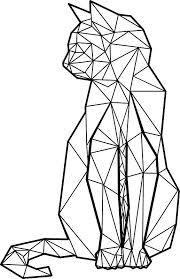 Pin By Manon Hackenschmidt On Beauty Geometric Cat Geometric Drawing Geometric Art