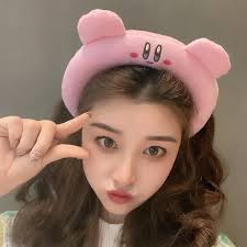 Boneca Dos Desenhos Animados Boneca Ajustável Headband, Kawaii Hairband,  Star Kirby, Face Wash, Maquiagem Headdress, Acessórios para Cabelo,  Presentes para Meninas