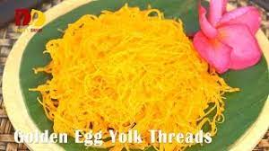 Kao tom gai sai kai. Golden Egg Yolk Threads Thai Dessert Foi Thong à¸‚à¸™à¸¡à¸à¸­à¸¢à¸—à¸­à¸‡ Youtube