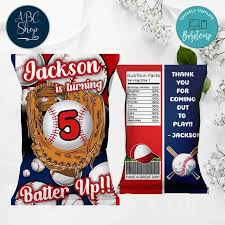 We have a huge range of mockups products available. Printable Baseball Birthday Chip Bags Instant Download Bobotemp