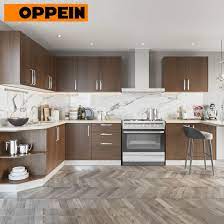 Natural light can affect the way a finish looks. China Oppein Interior Kitchen U Shaped Melamine 3d Kitchen Design Wood Grain Cabinets China Wood Grain Kitchen Cabinet U Shaped Kitchen