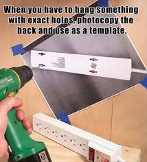 Copy To Get Hole Location For Hanging Things Genius Diy Life Hacks Helpful Hints Life Hacks