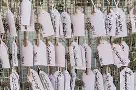 Or you can go with a wedding escort card that's also a favor, like mini succulent plants (everyone loves those) or a personalized illustration of each guest (again, love). 12 Unique Ideas For Your Escort Cards Bridalguide