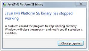 How To Fix Java Platform Se Binary Has Stopped Working