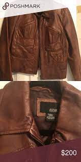 A N A Brown Leather Jacket Brown Leather Jacket Jackets Leather Jacket