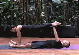 This easy yoga pose for two stretches the hamstrings. Couples Yoga Poses 23 Easy Medium Hard Yoga Poses For Two People