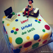 The Name Dear Harish Is Generated On Birthday Cake For Boys With Name Image Download An Happy Birthday Cake Images Happy Birthday Cakes Birthday Wishes Cake