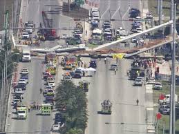 (cnn) — a pedestrian bridge collapsed onto interstate 295 in washington, dc midday wednesday, injuring several people and blocking the highway in both directions, according to tweets from dc. Florida Bridge Collapse Caught On Video As Death Toll Rises To Six The Independent The Independent