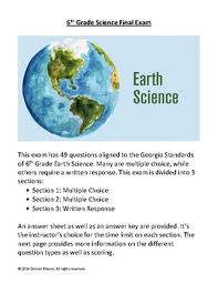 6th Grade Earth Science Final Exam Aligned To Georgia Standards Amped Up Learning Earth Science Earth Science Lessons Final Exams