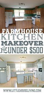 Farmhouse Style Kitchen Makeover For Under 500 Cheap Kitchen Remodel Budget Kitchen Remodel Kitchen Diy Makeover