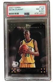 Kevin durant 2007/08 topps #2 rc rookie card supersonics nets psa 9 mint $800+. Kevin Durant 2007 08 Topps Rookie Card 112 50th Anniversary Psa 8 Oc