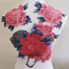Cornflower embroidery hoop hand embroidered hoop botanic | etsy. Amazon Com Garment Accessories Rose Embroidery Set Flower Fabric Patch Clothes Cloth Patch Peony Embroidery Water Soluble Set 3 Pieces Red Pink Arts Crafts Sewing