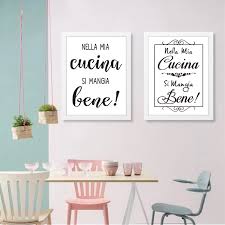 There are 1951780 kitchen wall decor for sale on etsy, and they cost $23.24 on average. Italian Kitchen Wall Decor Nella Mia Cucina Quotes Print Modern Minimalism Black And White Wall Pictures Art Canvas Painting Painting Calligraphy Aliexpress