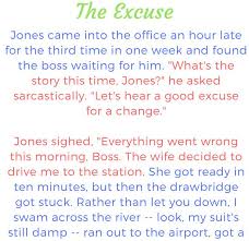 the excuse funny story funny stories funny work humor