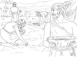 Gathering Manna From Heaven Coloring Page Free Printable Coloring Pages Bible Verse Coloring Page Bible Verse Coloring Sunday School Coloring Pages