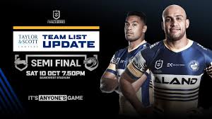 Telstra premiership round 16 eels vs rabbitohs. Team List Update Eels V Rabbitohs Semi Final Eels