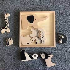 Builds tactile and dexterity skills. Bub Wooden Animal Puzzle Cheap Buy Online