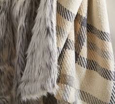 Ships free orders over $39. Nottingham Faux Fur Plaid Throws Pottery Barn