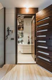 All interior doors are prehung and for the truly bold, our wenge and zebrano wood doors are exactly the types you see regularly featured in design journals and fashion magazines. New Apartment Entrance Lighting Interiors 37 Ideas Door Design Interior Door Design Modern Modern Garage Doors