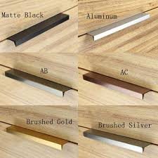Online Shop 10pcs Modern Simple Cabinet Door Edge Handle Wardrobe Drawer Brushed Gold Hidden Furni In 2020 Kitchen Handles Kitchen Door Handles Kitchen Cabinet Handles