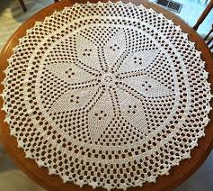 42 Inch White Doily Large Star Center Doily Centerpiece Handmade Crochet Table Cover Vintage Style Doily In 2020 Table Covers Doilies Crochet Table Runner