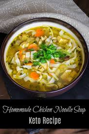 Homemade Chicken Noodle Soup Lower Carbohydrate Recipe Soup Recipes Food Recipes Low Carb Chicken Soup