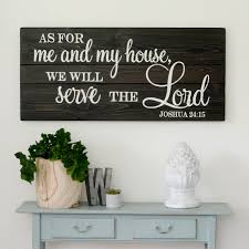 We Will Serve The Lord Sign Decor Wood Sign Scripture Home Decor