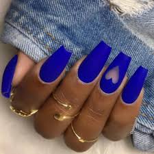 We've compiled design ideas ranging from subtle to totally fancy! 15 Blue Coffin Nails Ideas Blue Nails Nails Blue Coffin Nails