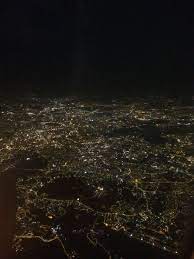 Roma At Night From The Air Airplane View Celestial Scenes