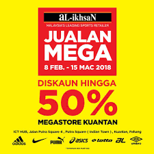 We bring you the best brands at bargain prices, all. Jualan Mega Di Megastore Kuantan Al Ikhsan Sports Facebook