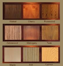 Fine Wood Veneer Color Chart Walnut Cherry Rosewood