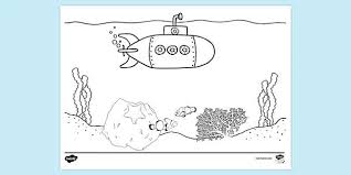 A submarine, as the name implies, is capable of partially or completely submerging under water, going to different depths, even going to the bottom. Free Submarine Colouring Page