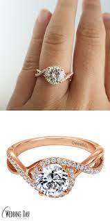 This Rose Gold Twisted Band And Bypass Halo Engagement Ring Is Gorgeo Beautiful Rose Gold Engagement Rings Engagement Rings Twisted Criss Cross Engagement Ring