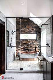Wooden board empty table in front of blurred background. A Rustic And Modern Bathroom Desire To Inspire Desiretoinspire Net Rustic Modern Bathroom House Design Modern Bathroom