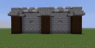 Fence gates are meant to go with walls, and even lower their model to fit with them, but it would be nice to at least have a few stone gates to go with them. Minecraft Stone Wall Designs Minecraft Wall Designs